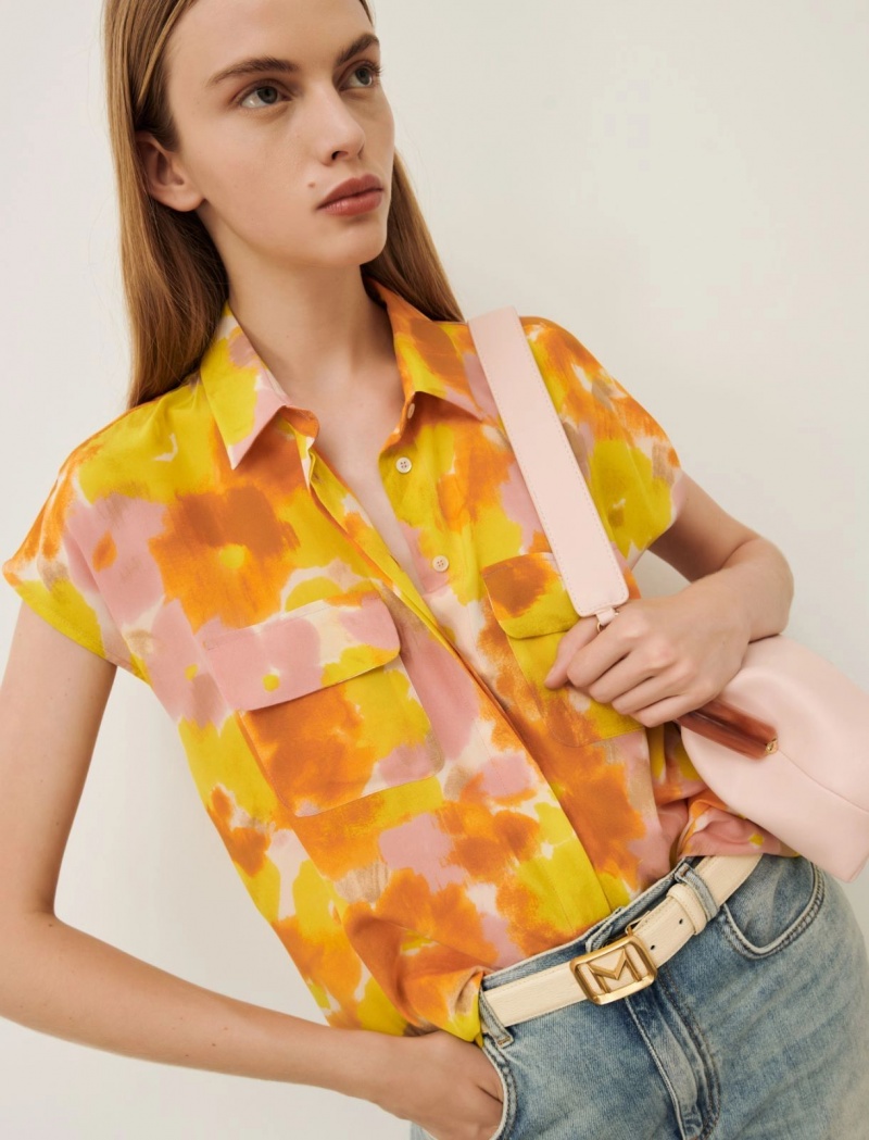 Koszule Damskie Marella Patterned Różowe | Polska 173284-PHO