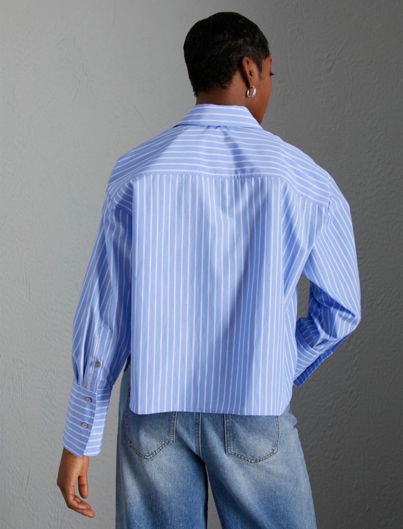 Koszule Damskie Marella Shirt With Removable Neckerchief Głęboka Niebieskie | Polska 417302-XEI