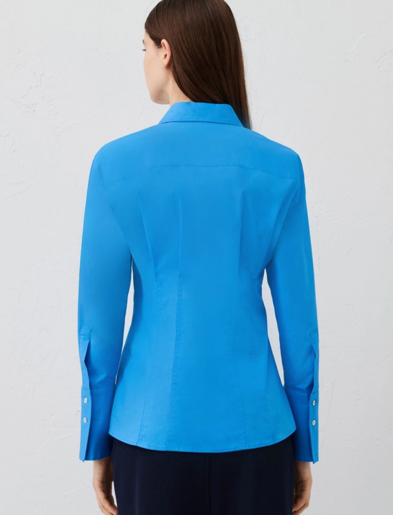 Koszule Damskie Marella Slim-Fit Jasny Niebieskie | Polska 418726-OXM