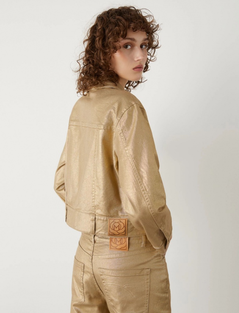 Kurtka Damskie Marella Denim Brązowe | Polska 418953-XRU