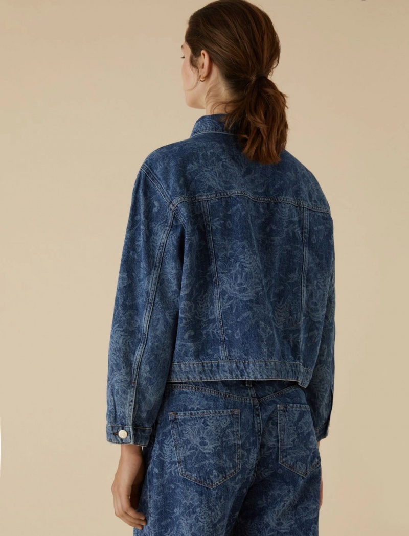 Kurtka Damskie Marella Denim Niebieskie | Polska 941273-SGP
