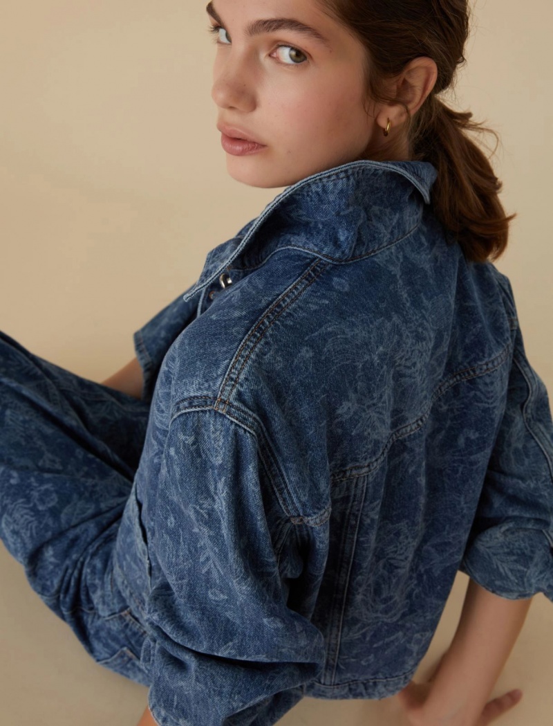 Kurtka Damskie Marella Denim Niebieskie | Polska 941273-SGP