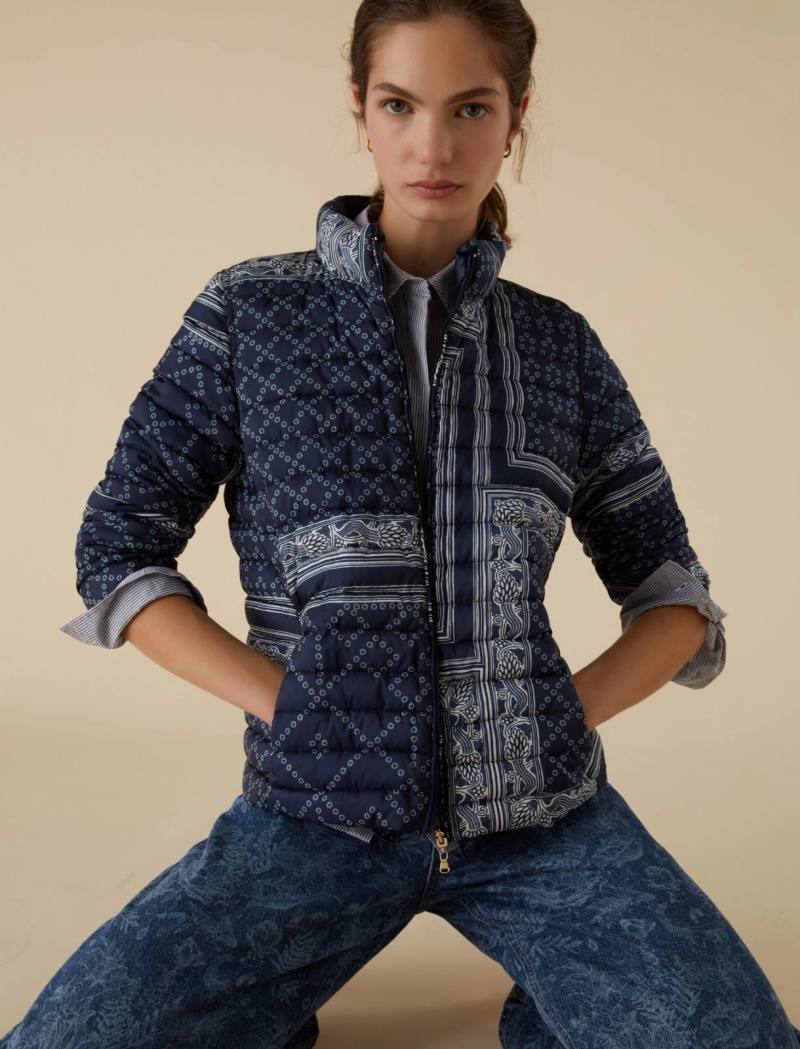 Kurtka Damskie Marella Reversible Down Niebieskie | Polska 610843-ZBE