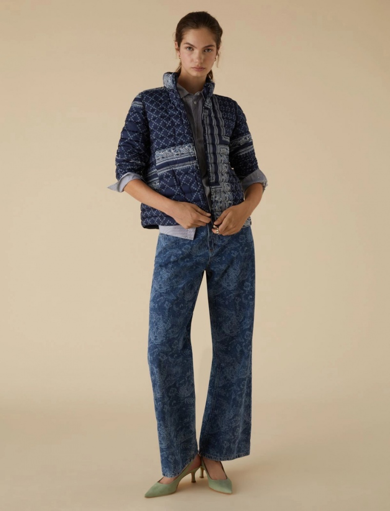 Kurtka Damskie Marella Reversible Down Niebieskie | Polska 610843-ZBE