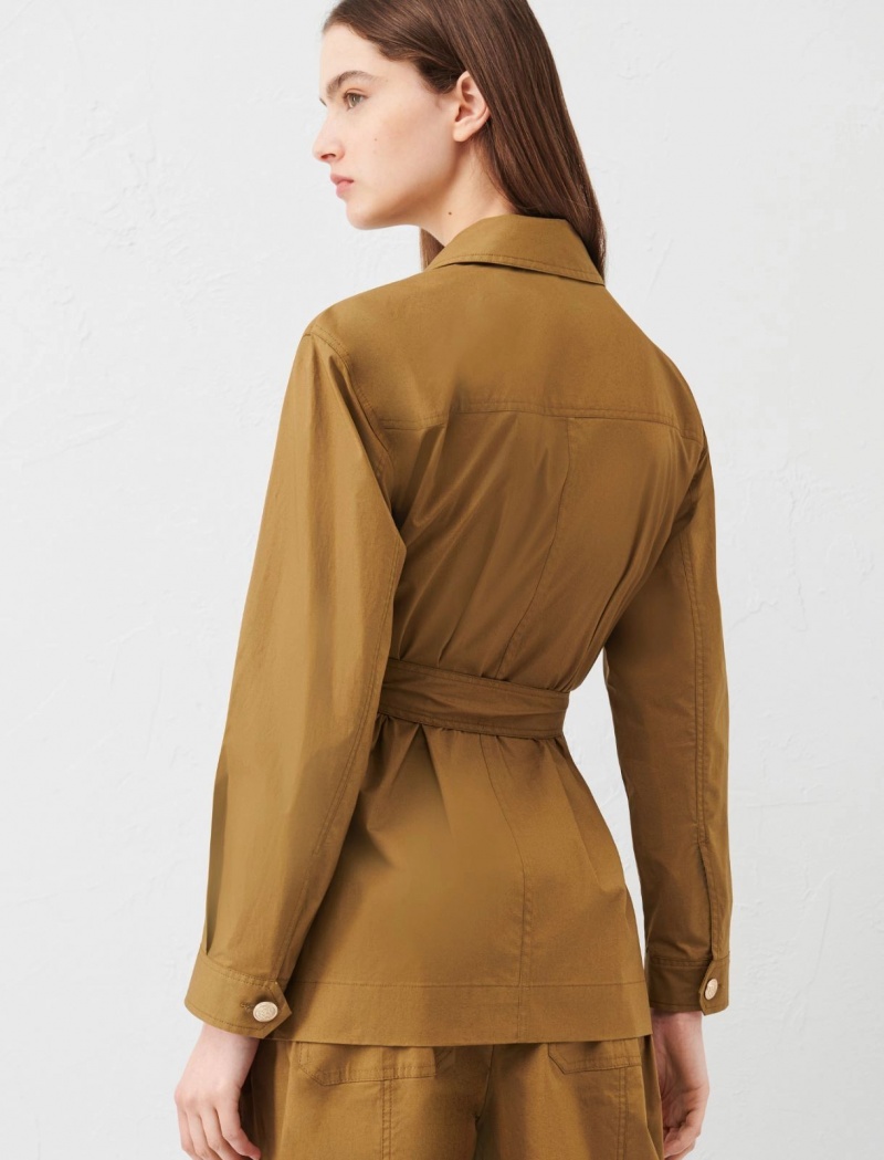 Kurtka Damskie Marella Saharan Shacket Oliwkowe | Polska 682475-LTD
