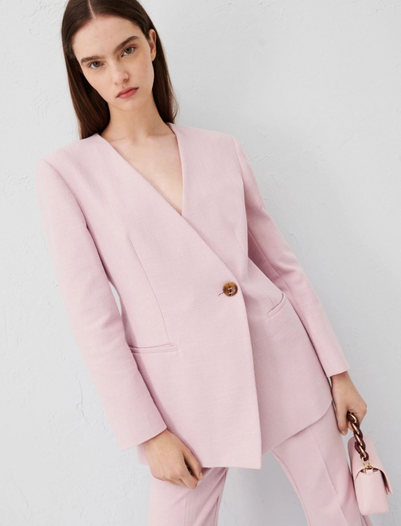 Kurtka Damskie Marella Semi-Fitted Różowe | Polska 856714-DZN