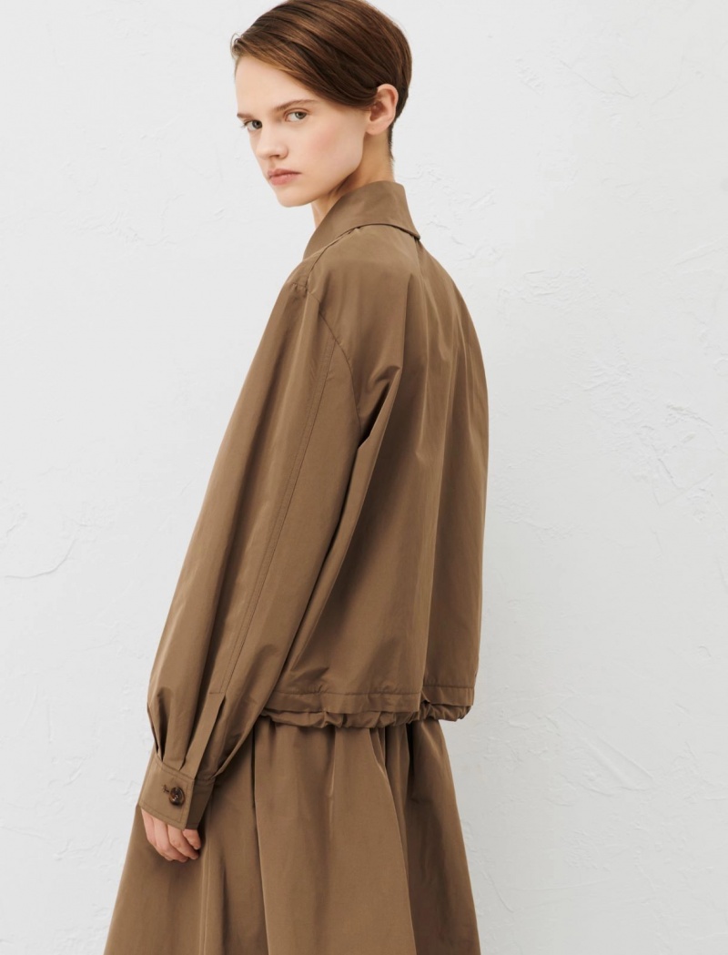 Kurtka Damskie Marella Taffeta Brązowe | Polska 293867-YRM