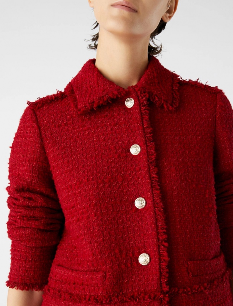 Kurtka Damskie Marella Tweed Czerwone | Polska 057269-SJP
