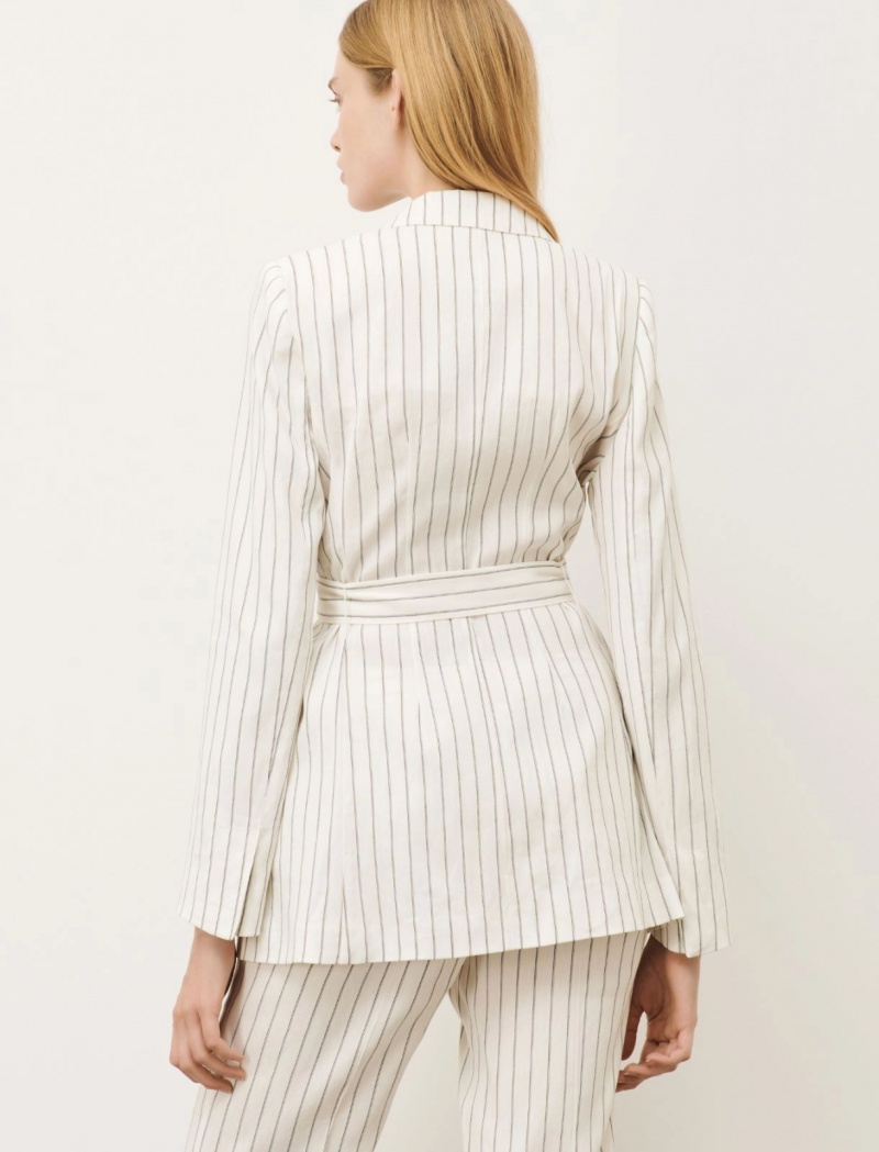Marynarka Damskie Marella Belted Białe | Polska 680293-YPV