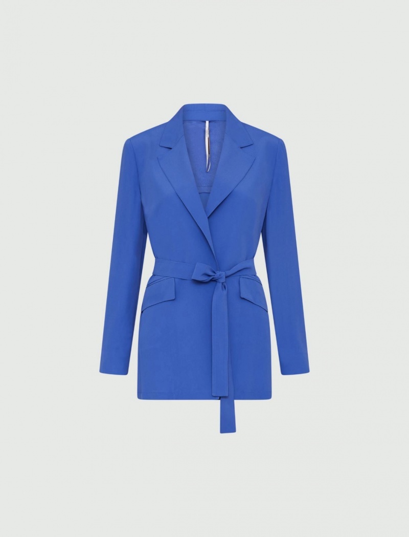 Marynarka Damskie Marella Belted Niebieskie | Polska 815976-PCM