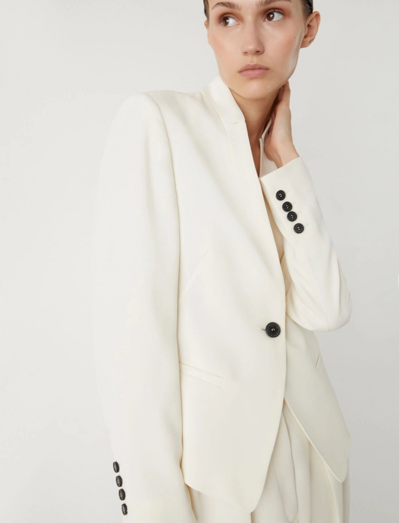 Marynarka Damskie Marella Crepe Białe | Polska 315968-IBR