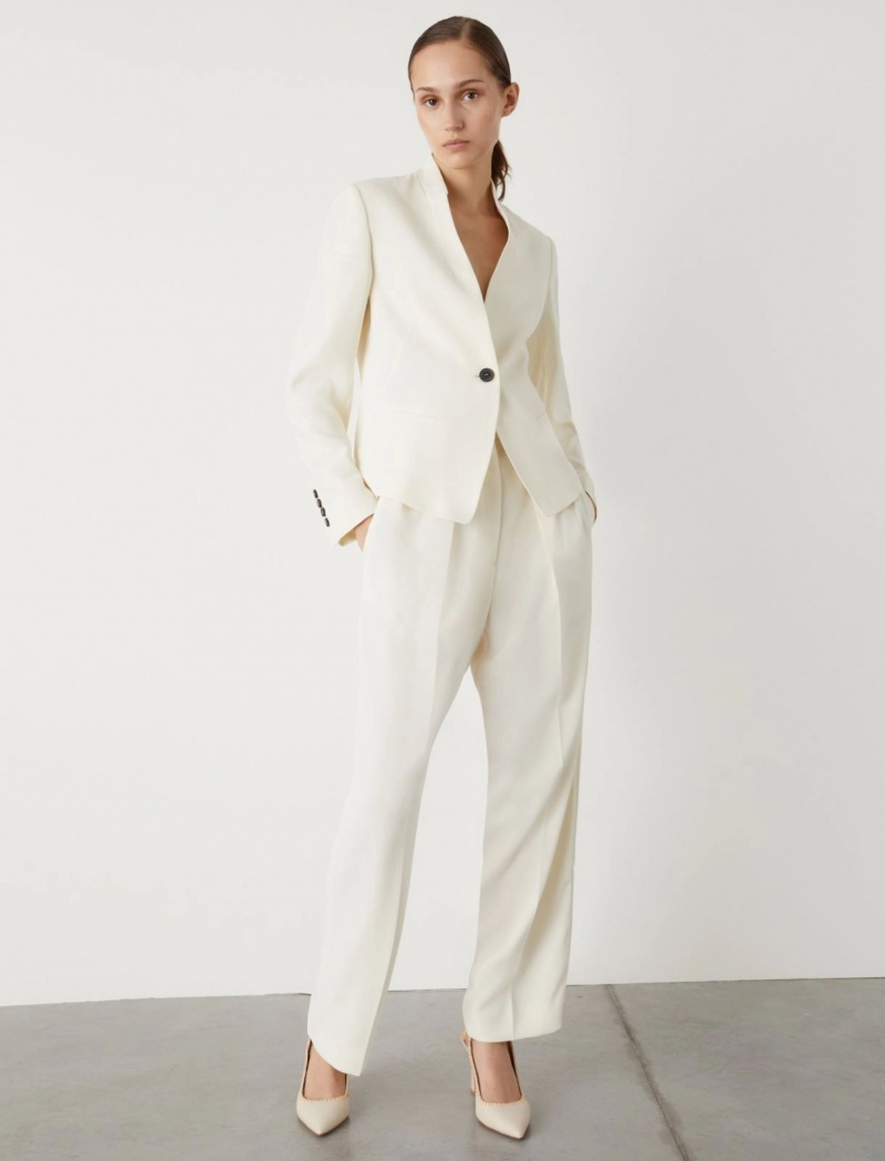 Marynarka Damskie Marella Crepe Białe | Polska 463751-VNY