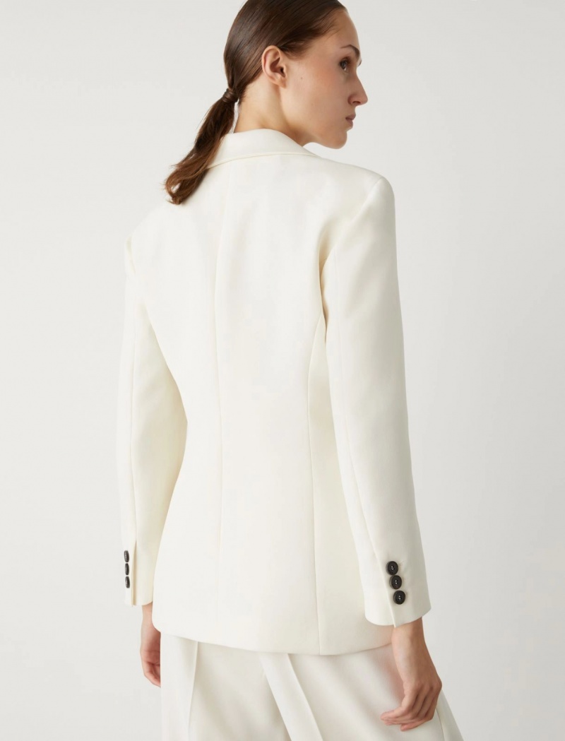 Marynarka Damskie Marella Crepe Białe | Polska 904162-FEN