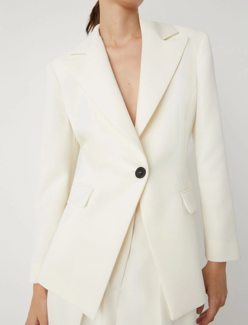 Marynarka Damskie Marella Crepe Białe | Polska 904162-FEN