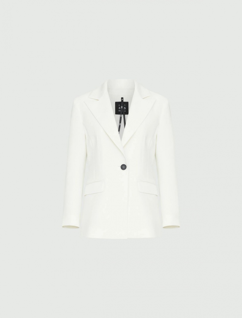 Marynarka Damskie Marella Crepe Białe | Polska 904162-FEN