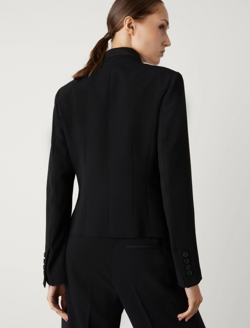 Marynarka Damskie Marella Crepe Czarne | Polska 847152-NZY