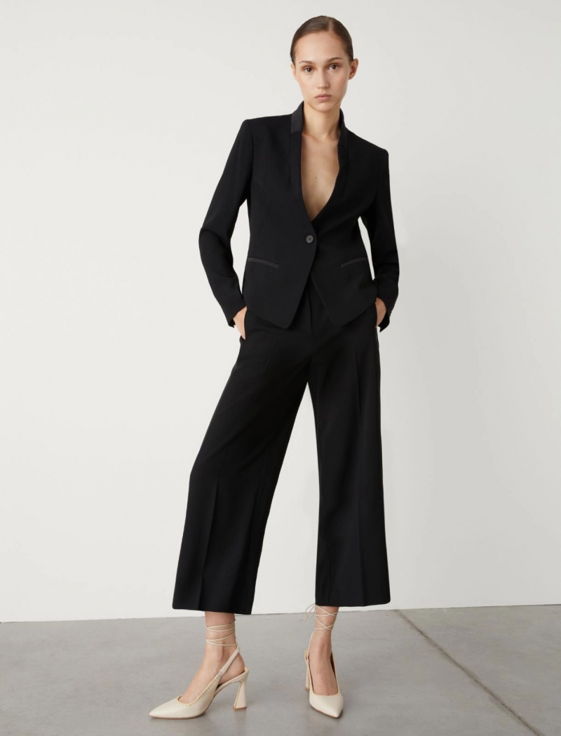 Marynarka Damskie Marella Crepe Czarne | Polska 847152-NZY