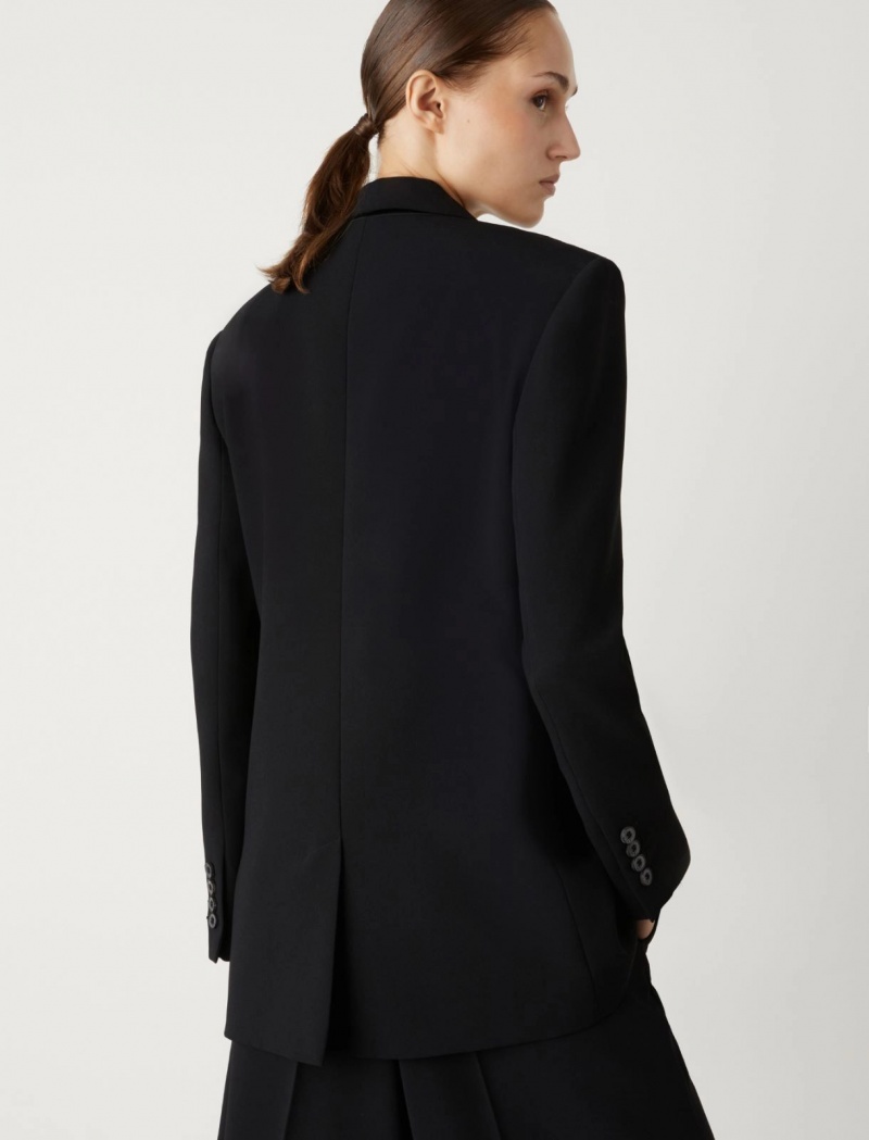 Marynarka Damskie Marella Crepe Czarne | Polska 695231-PRF