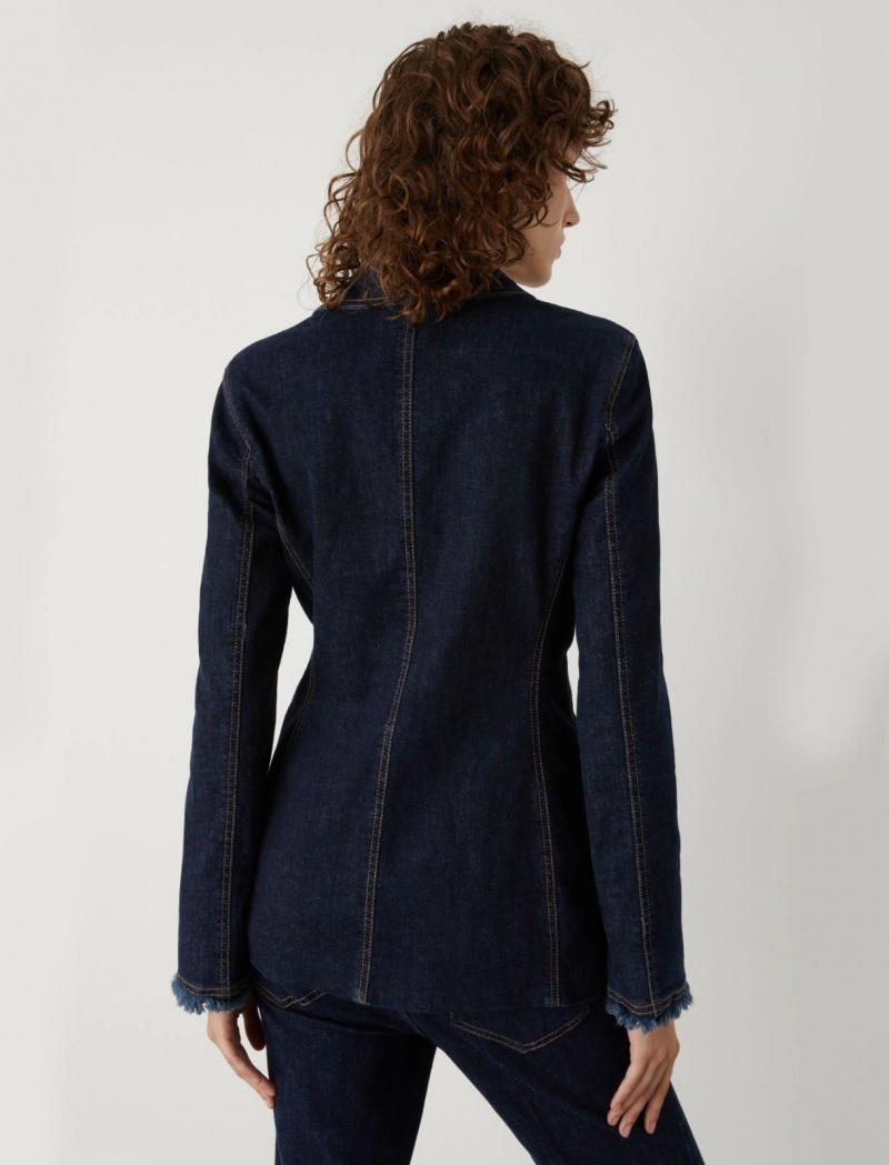 Marynarka Damskie Marella Denim Niebieskie | Polska 514028-AVW