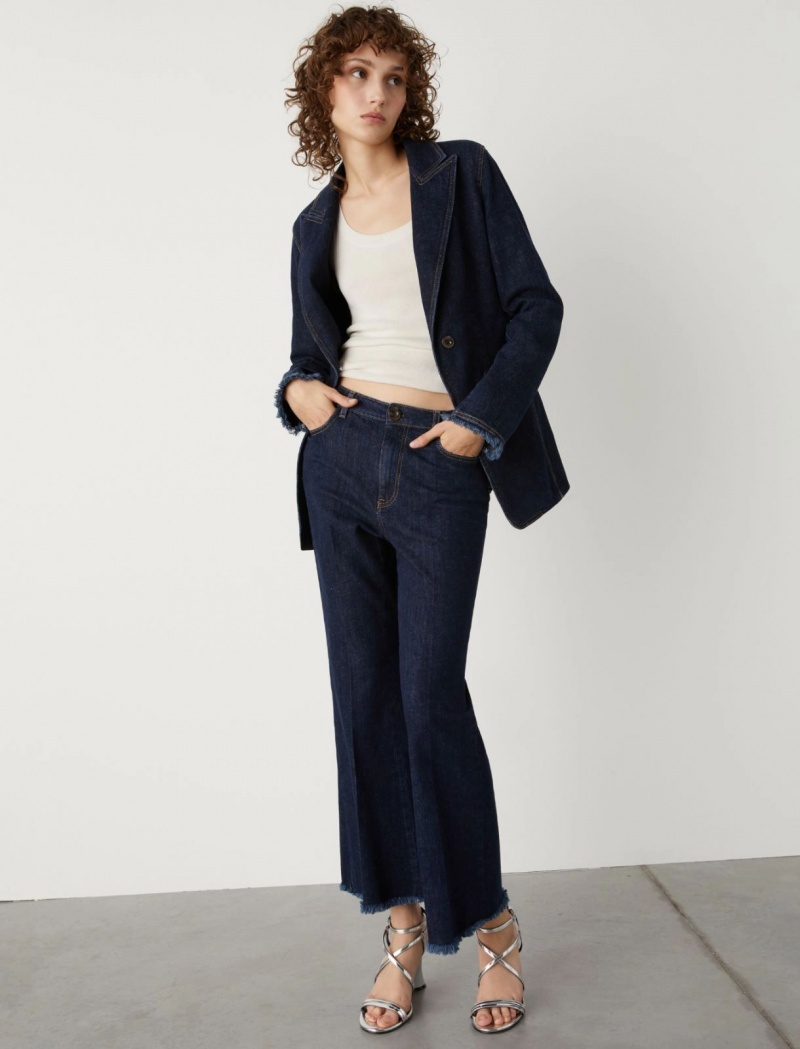 Marynarka Damskie Marella Denim Niebieskie | Polska 514028-AVW