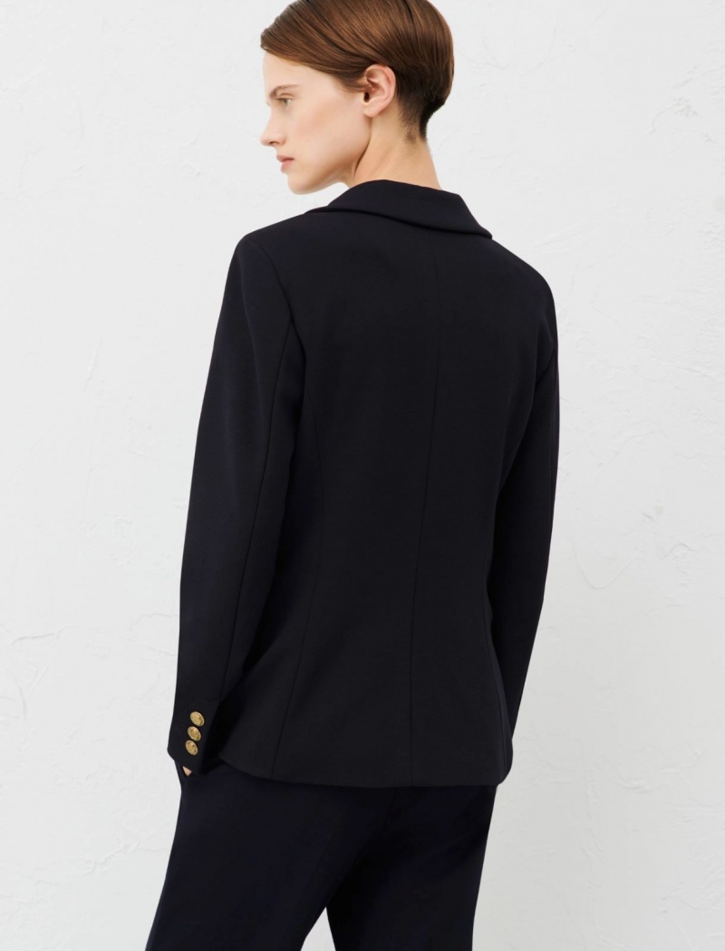 Marynarka Damskie Marella Jersey Granatowe | Polska 346021-CGO