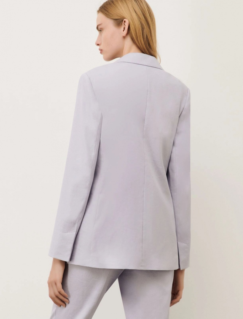 Marynarka Damskie Marella Linen-Blend Lawenda | Polska 347190-HDK