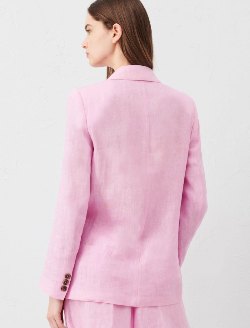 Marynarka Damskie Marella Linen Różowe | Polska 703198-STA