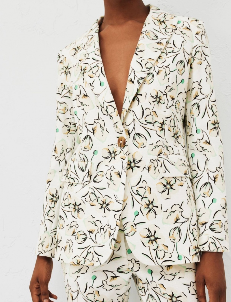 Marynarka Damskie Marella Patterned Zielone | Polska 471365-LEW
