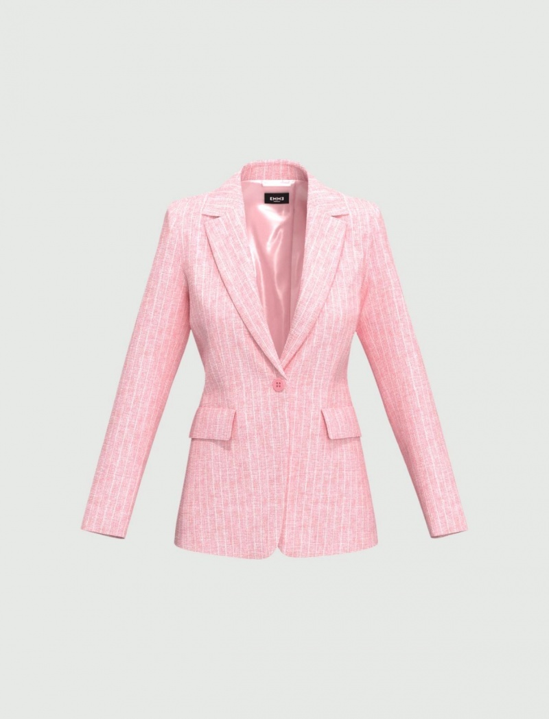 Marynarka Damskie Marella Pinstripe Różowe | Polska 134582-QDA