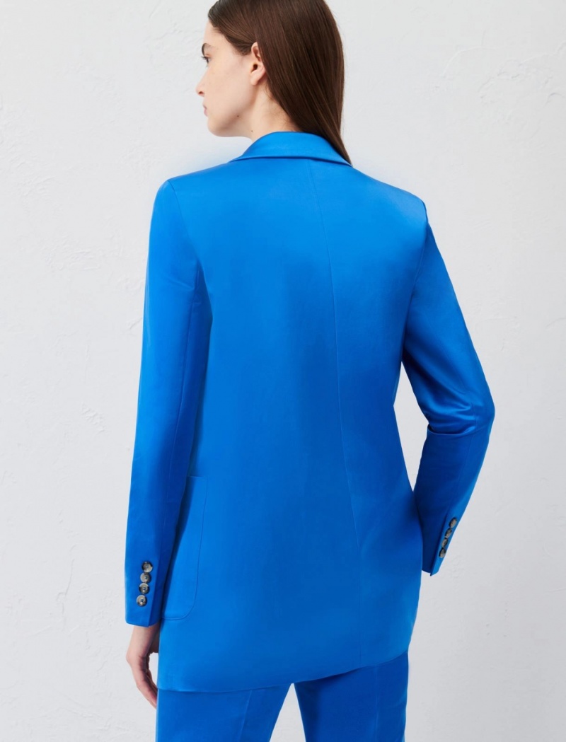 Marynarka Damskie Marella Satin Jasny Niebieskie | Polska 748015-DLZ