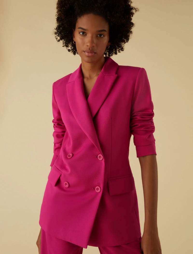 Marynarka Damskie Marella Semi-Fitted Fuksja | Polska 435021-NQZ