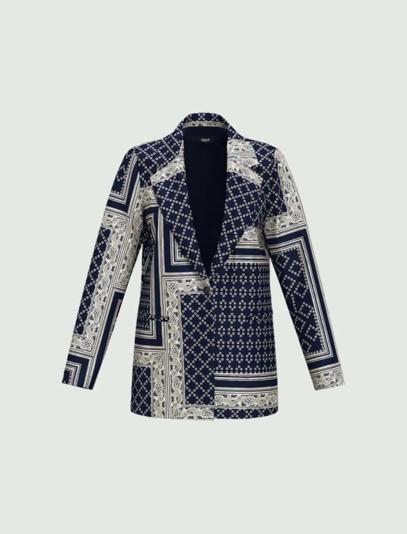 Marynarka Damskie Marella Twill Niebieskie | Polska 943512-APX