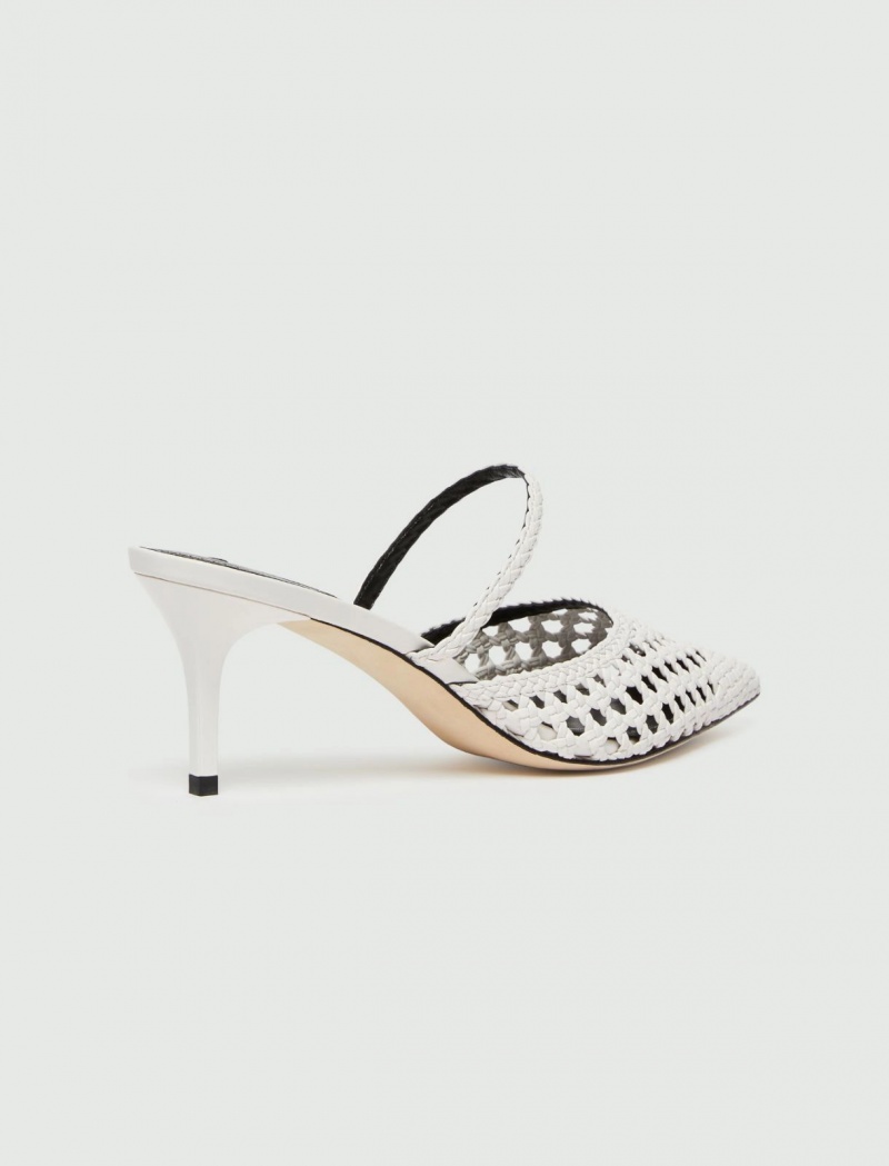 Mules Damskie Marella Woven Białe | Polska 408157-XGI