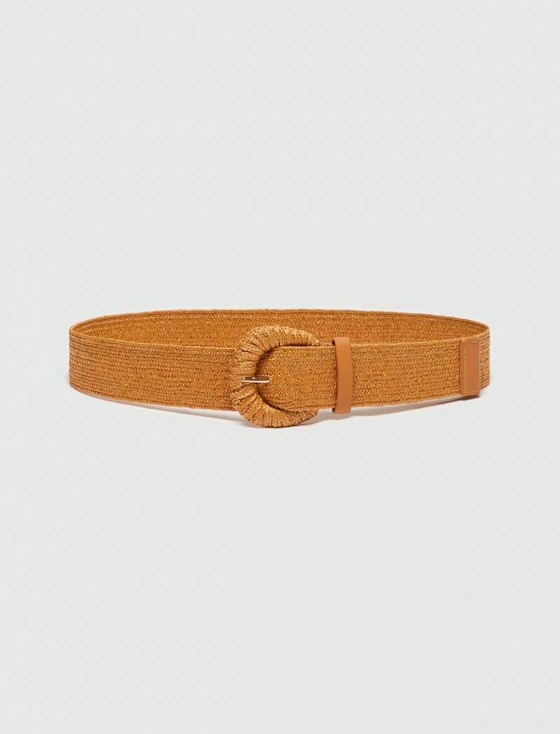 Pasek Damskie Marella Raffia Brązowe | Polska 916473-HOU