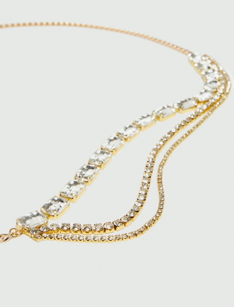 Pasek Damskie Marella Rhinestone Białe | Polska 659830-MFA