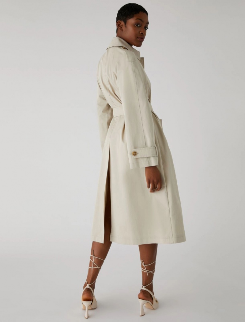 Płaszcz Damskie Marella Belted Trench Beżowe | Polska 947380-CZN