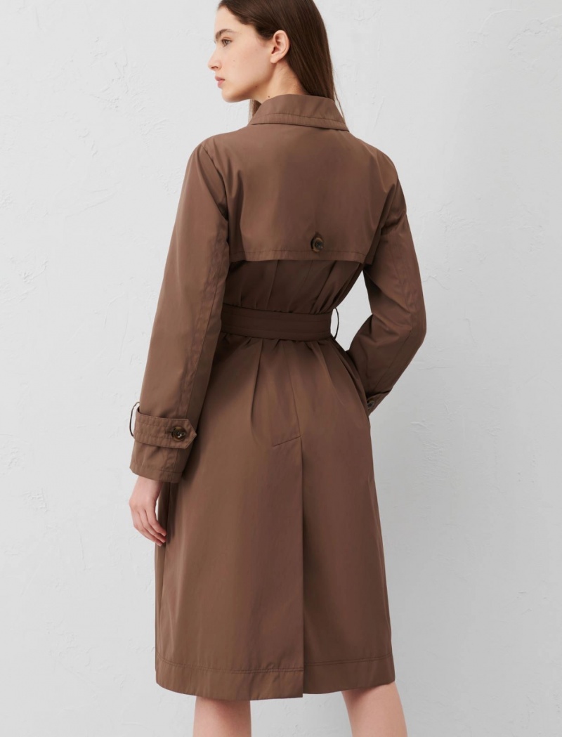 Płaszcz Damskie Marella Belted Trench Brązowe | Polska 150937-UCD