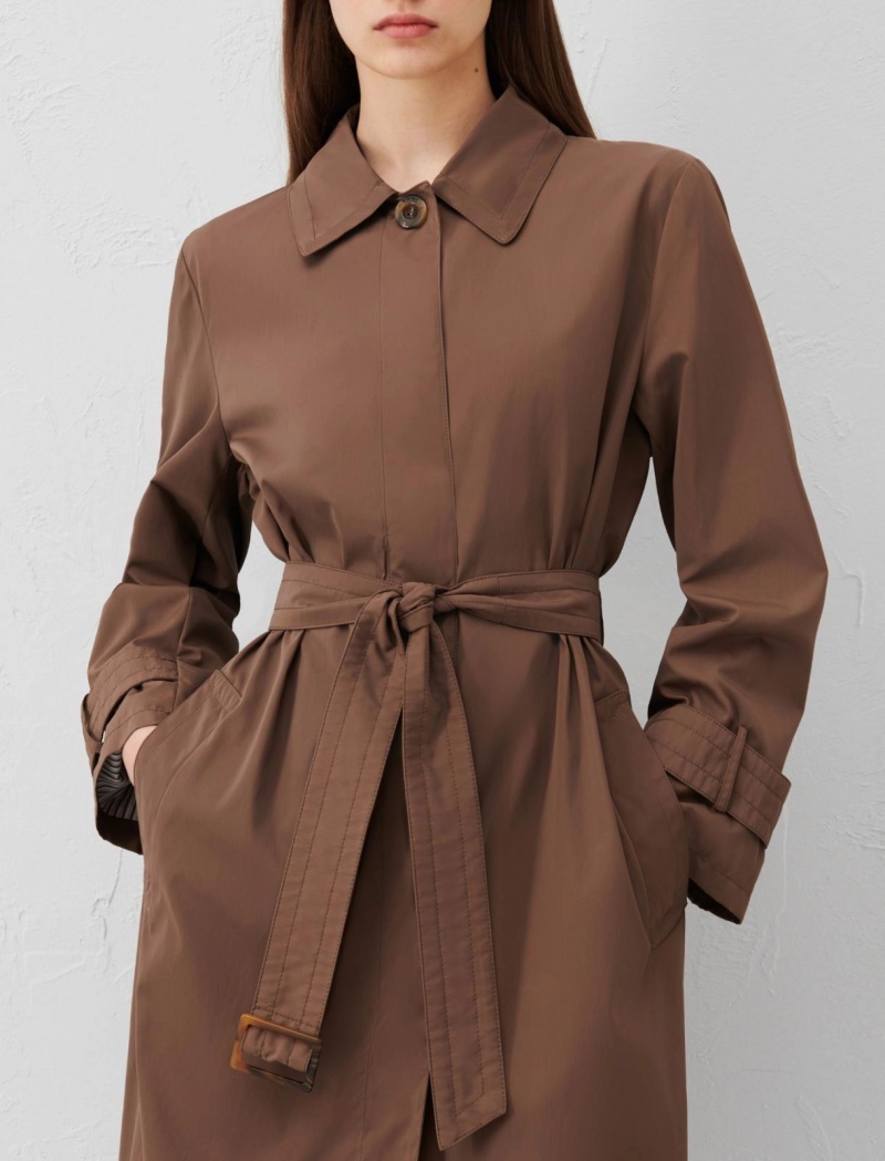 Płaszcz Damskie Marella Belted Trench Brązowe | Polska 150937-UCD