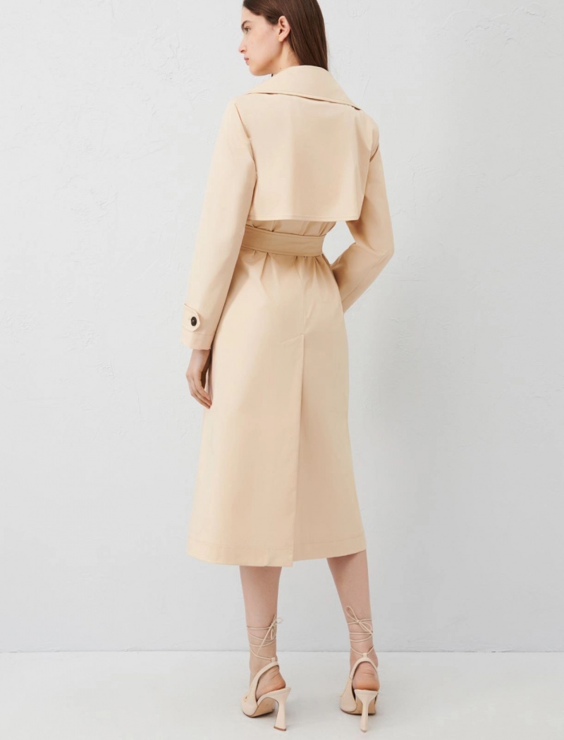 Płaszcz Damskie Marella Double-Breasted Trench Beżowe | Polska 743915-HVE