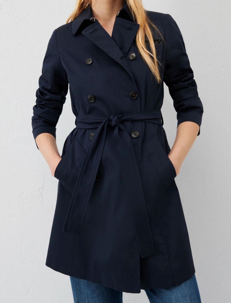 Płaszcz Damskie Marella Double-Breasted Trench Granatowe | Polska 251384-EIS