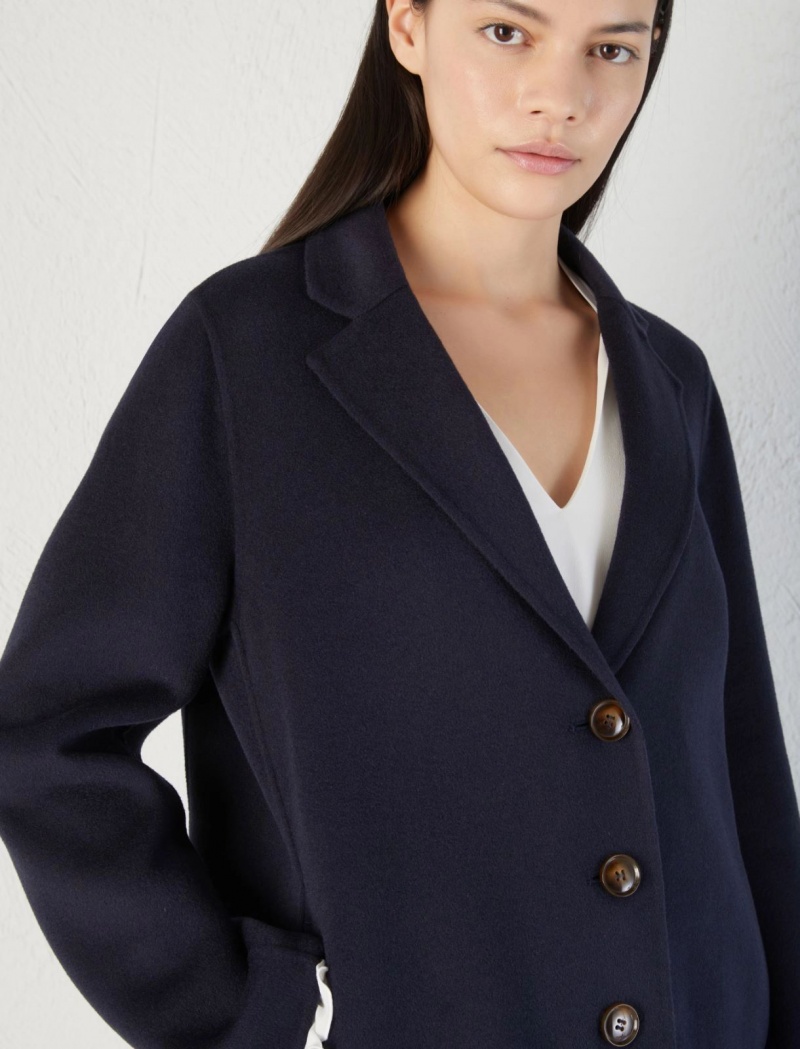 Płaszcz Damskie Marella Double-Faced Granatowe | Polska 012467-AYM