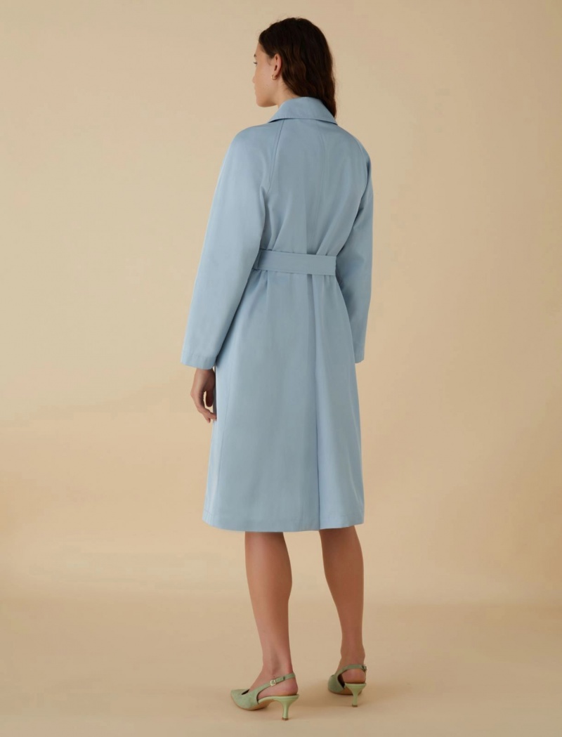 Płaszcz Damskie Marella Gabardine Trench Głęboka Niebieskie | Polska 436902-FDG