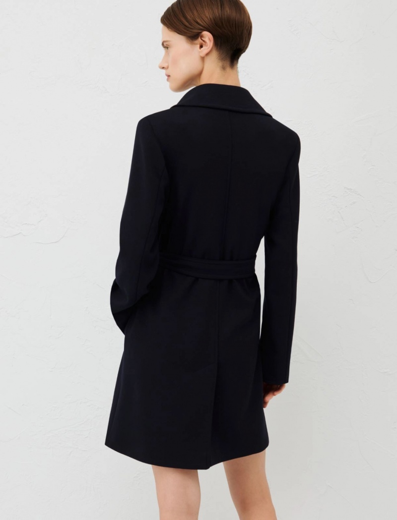 Płaszcz Damskie Marella Jersey Trench Granatowe | Polska 328507-YOW