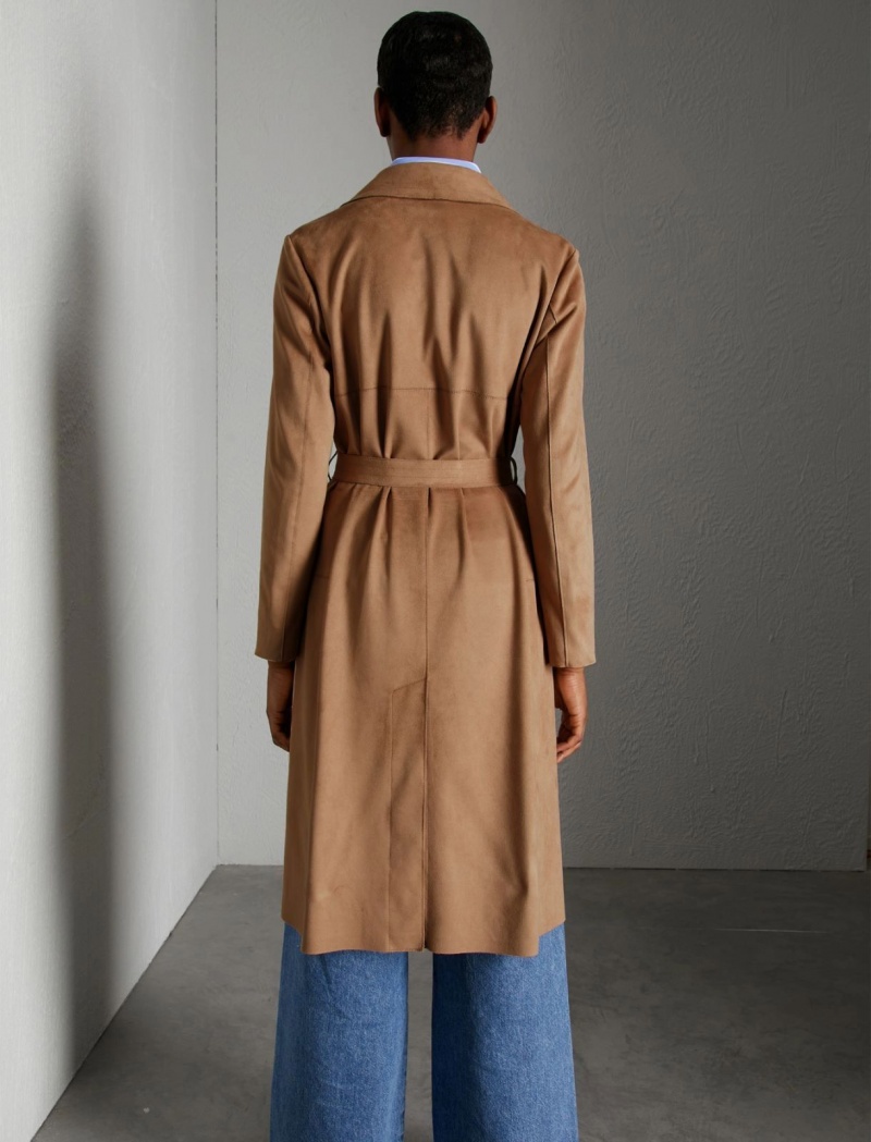 Płaszcz Damskie Marella Long Jersey Trench Brązowe | Polska 764059-LSH