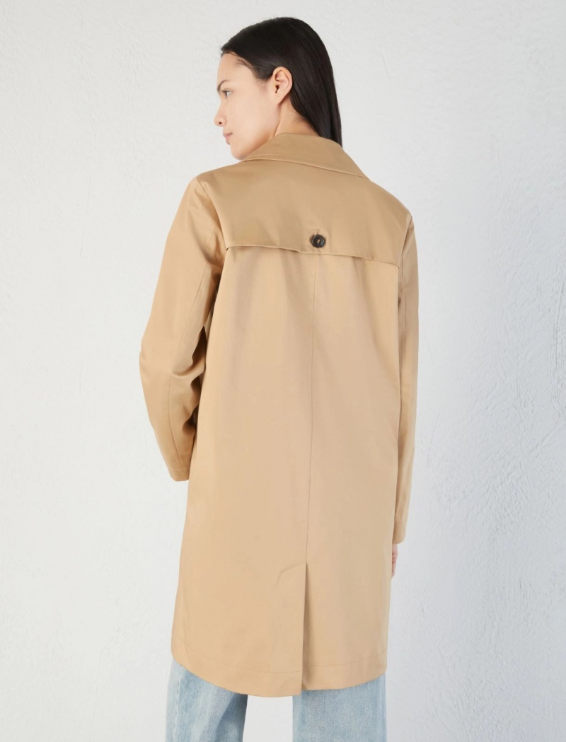 Płaszcz Damskie Marella Single-Breasted Trench Brązowe | Polska 863719-TMC