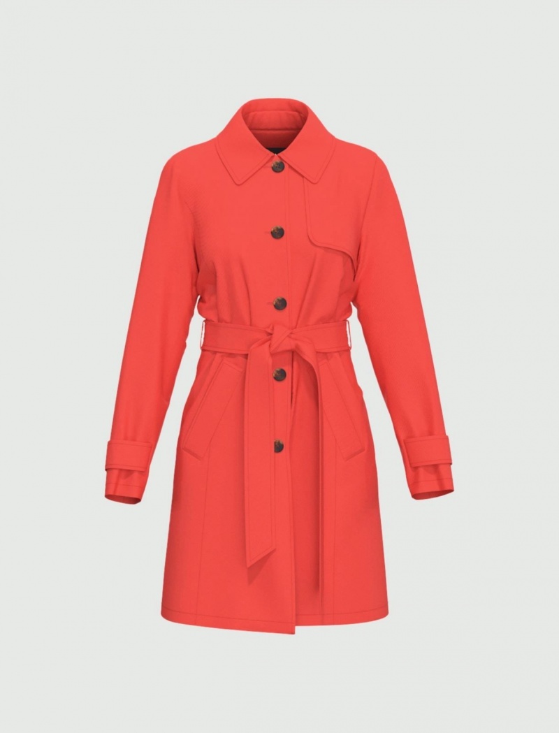 Płaszcz Damskie Marella Single-Breasted Trench Koralowe | Polska 609514-HBS