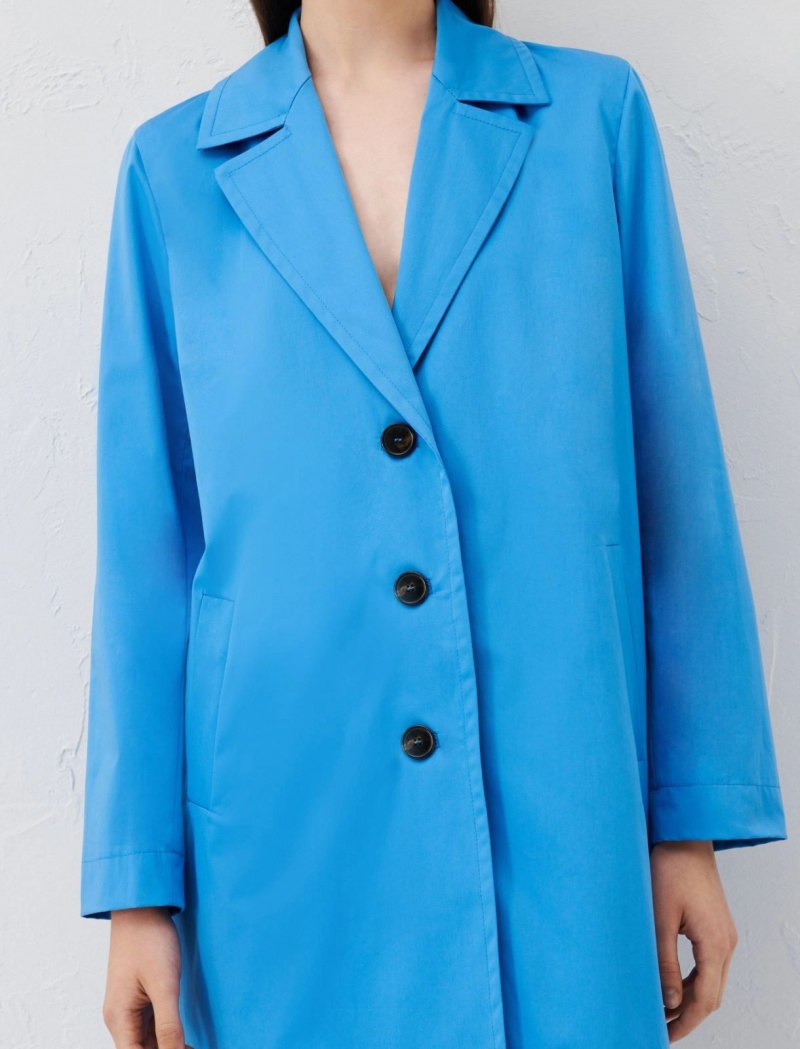 Płaszcz Damskie Marella Single-Breasted Trench Jasny Niebieskie | Polska 307961-JHW
