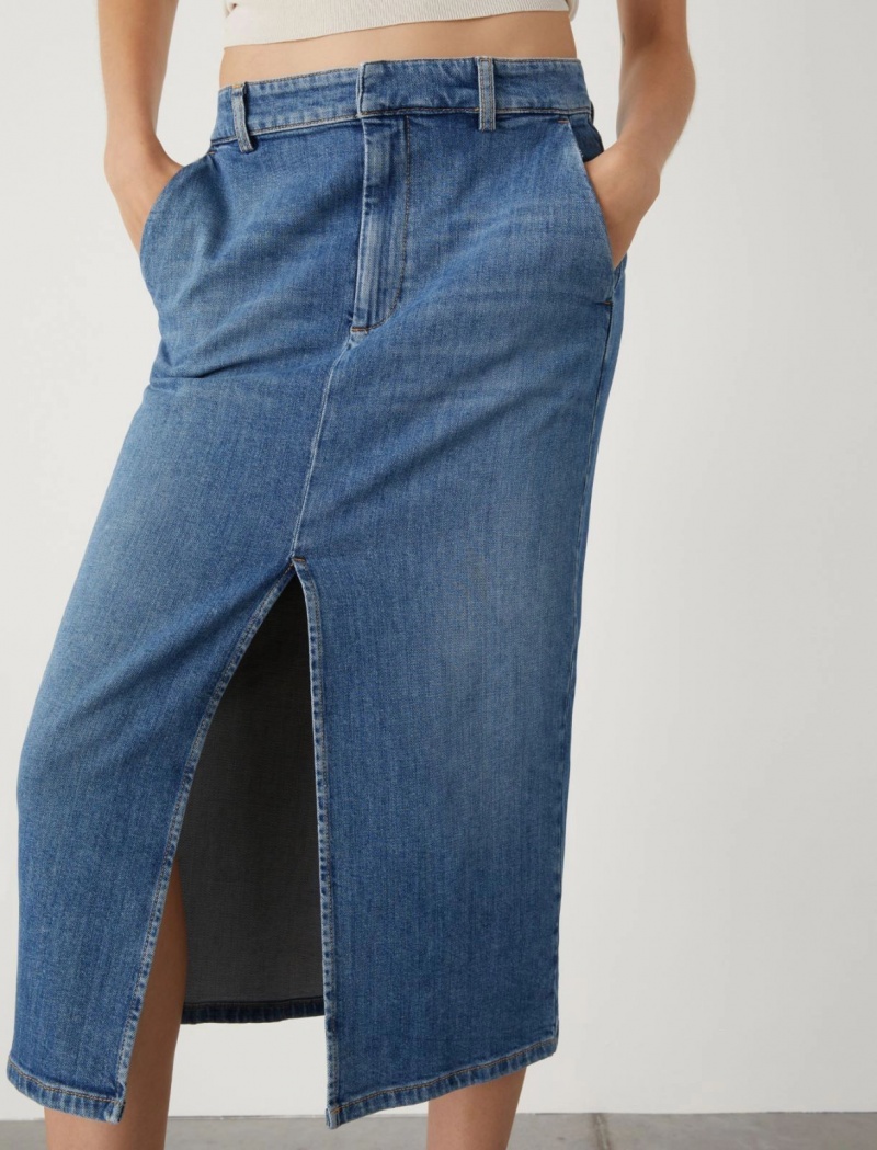 Spódnica Damskie Marella Denim Niebieskie | Polska 315807-NKU