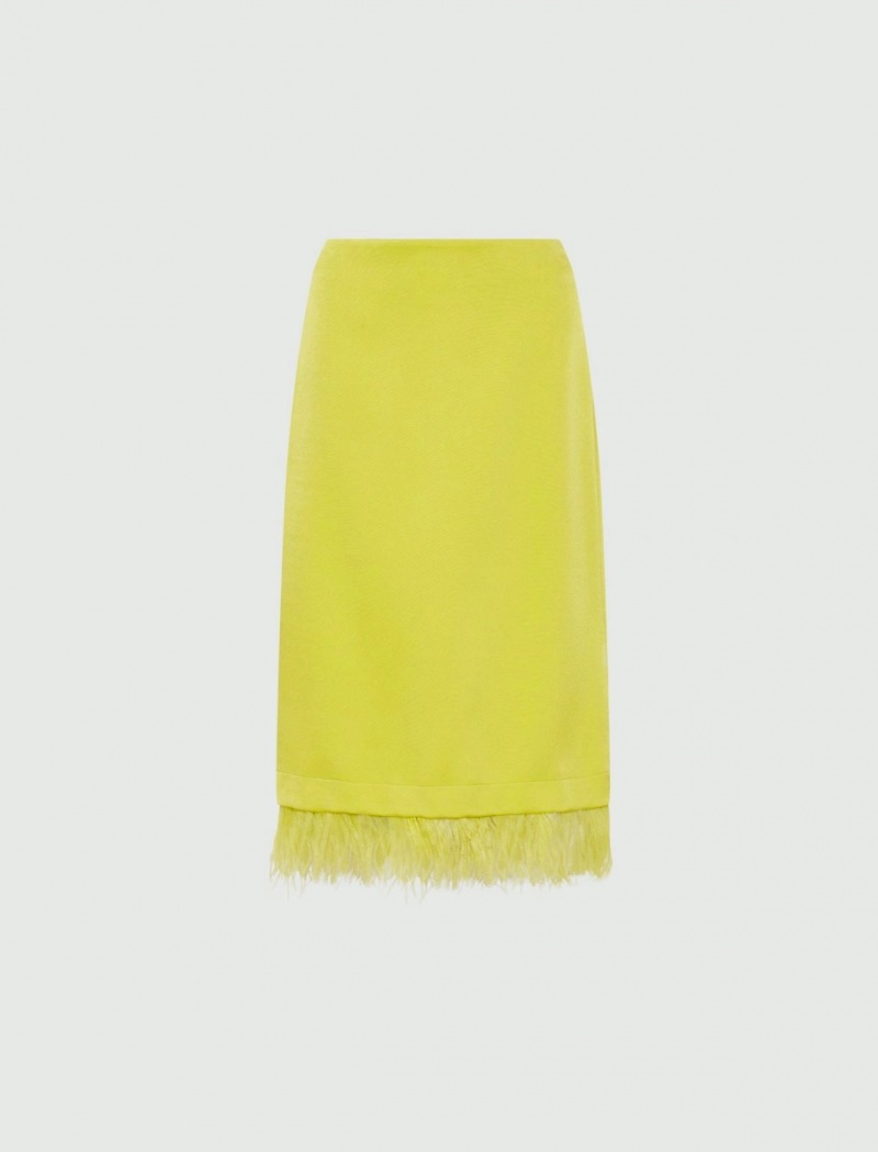 Spódnica Damskie Marella Fringed Głęboka Zielone | Polska 451693-ODV