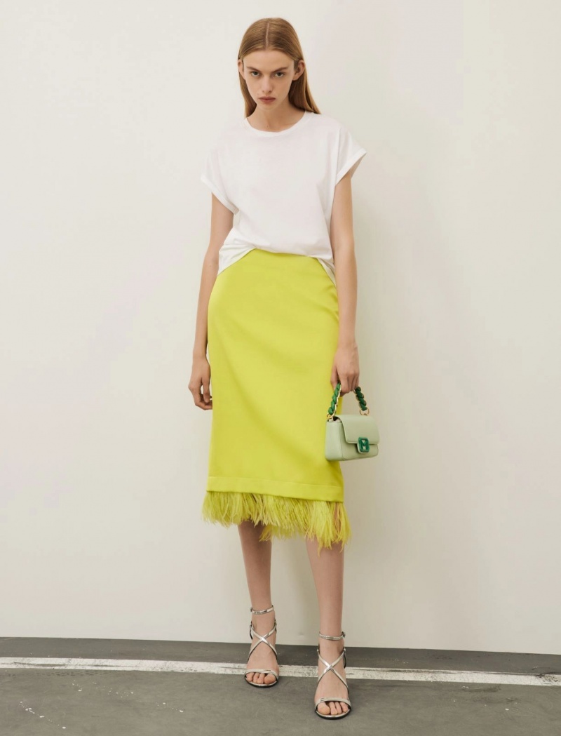 Spódnica Damskie Marella Fringed Głęboka Zielone | Polska 451693-ODV